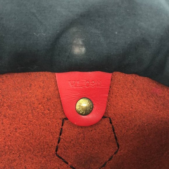 Auth LOUIS VUITTON Speedy 25 Castilian Red Epi V.Handbag - Picture 8 of 13